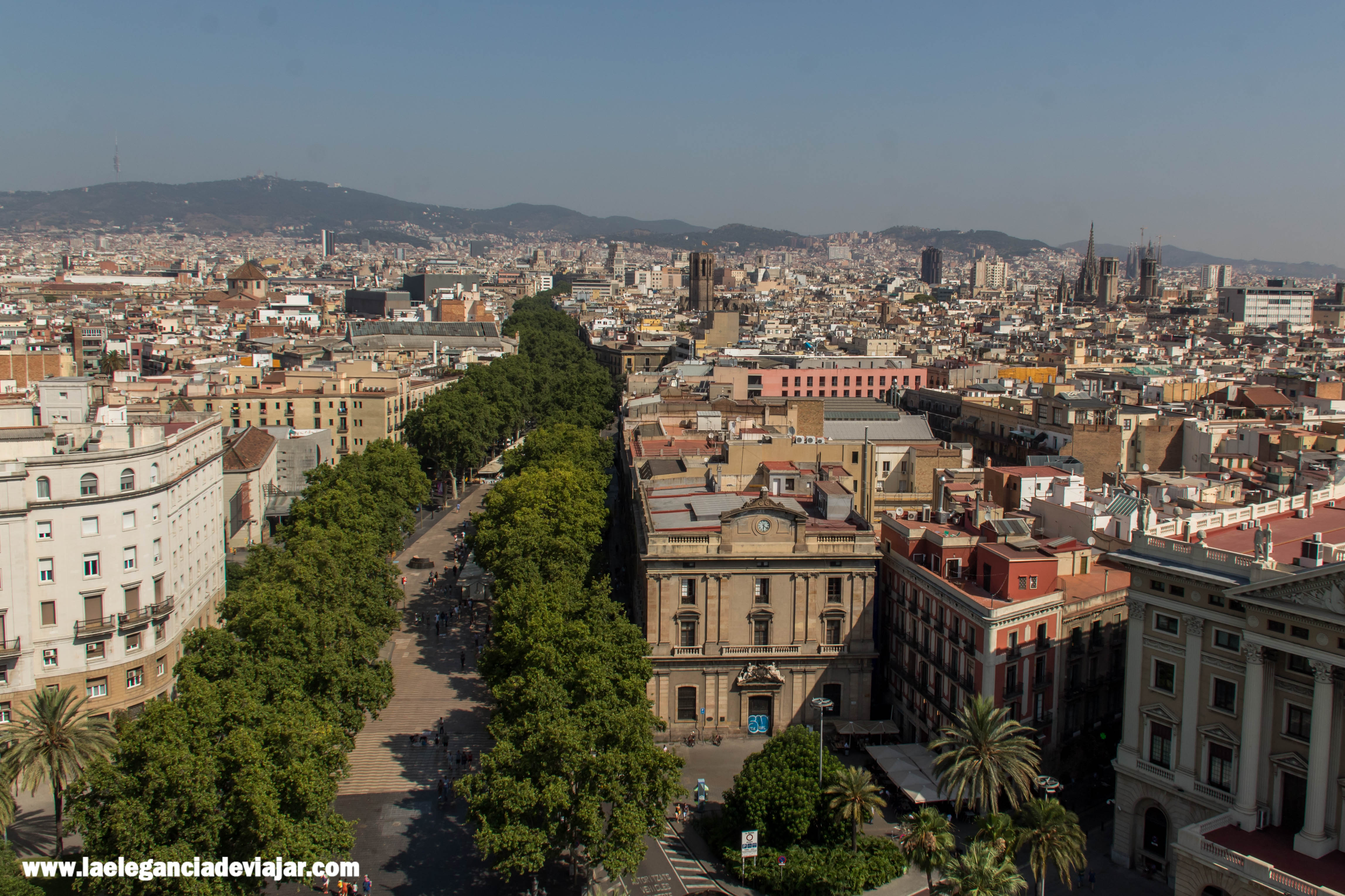 Las Ramblas desde el Mirador de Colón
