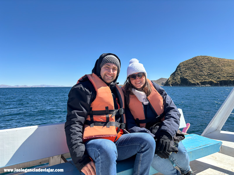 En barco por el Lago Titicaca