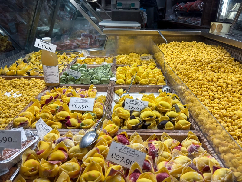 Pasta fresca en Bolonia