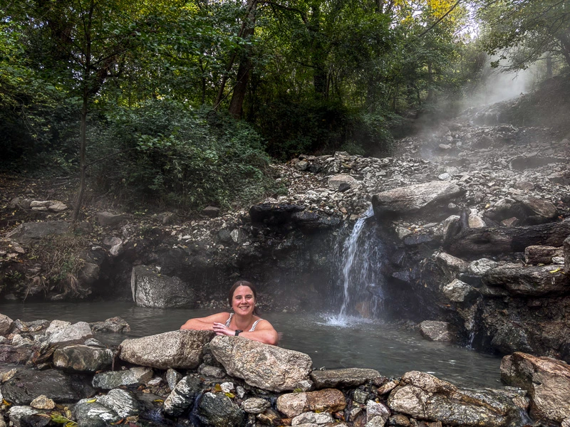 Baño en las termas de Fontpédrouse